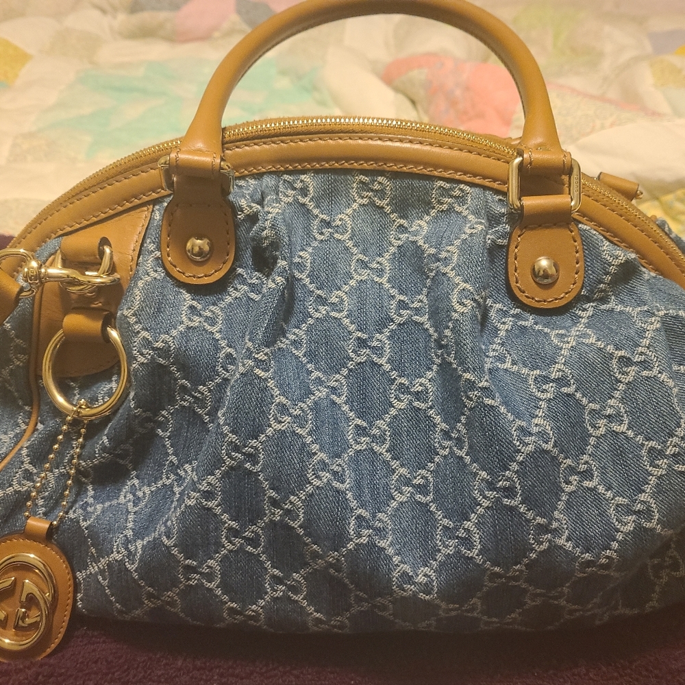 Gucci denim sukey tote
